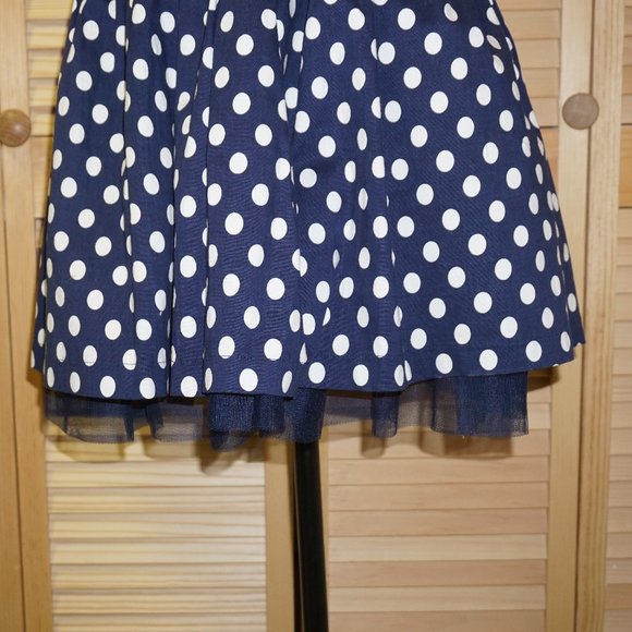 Mandee Blue Polka Dot Strapless Dress - Picture 5 of 8